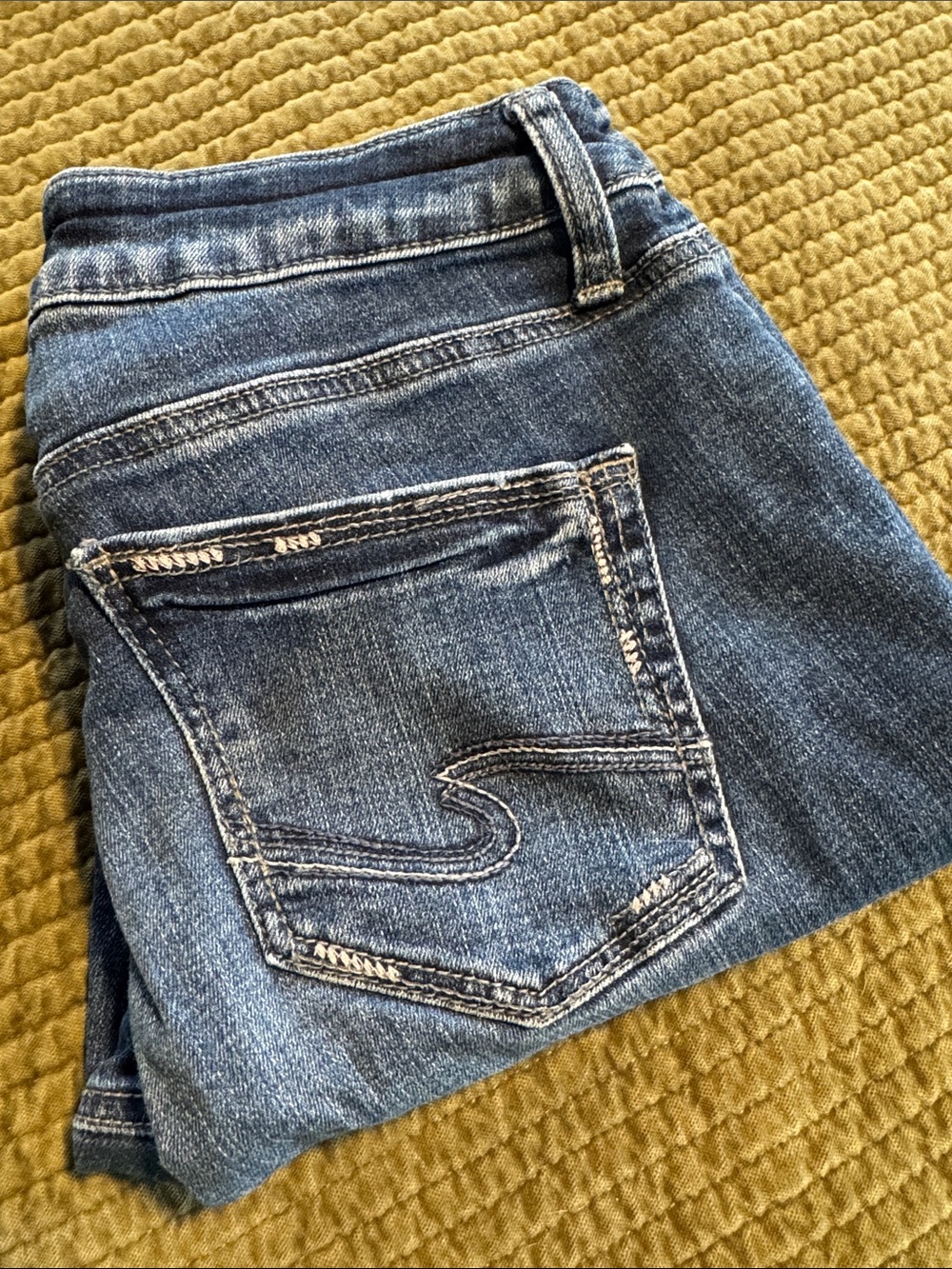 Silver Jeans Women's Cropped Blue Denim Ankle Jeans